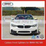FRONT SPLITTERS FOR BMW F80 M3 FOR F82 M4 CARBON FIBER LIP SPLITTER thumbnail-4