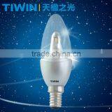 TIWIN 4W 3000K Glass E14 Candle LED Light With CE ROHS TUV GS thumbnail-3