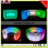 Modern Style RGB Colors Light Glowing Round Circle Bar Counter With Rechargeable