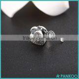 Custom Made Charms Wholesale 925 Sterling Silver Pave AAA Zircon Key and Lock Charm thumbnail-2