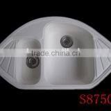 Fcheap High Quality Deep Kitchen Double Bowl Kitchen Sink , Solid Surface Acrylic Resin Kitchen Sink thumbnail-1