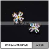 18k Gold Plated Austrian Crystal Dangle Double Pearl Earrings thumbnail-5