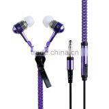 Newest Design Hot Selling Zipper Headphones Zipper Earphone for Mobile Phone thumbnail-5