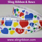 Heart Printed Grosgrain Ribbon thumbnail-1
