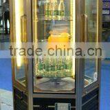 Rotatable Cake Display Showcase With Glass Shelves for Supermarket Use