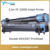 Guangzhou Factory 3.2m YF-3200D Eco Solvent Printer with 2pcs DX5 DX7 Printhead