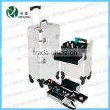 Trolley cosmetic case PVC beauty cosmetic box makeup case
