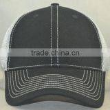 Black Cotton and White Mesh Hat Flex Fit Style for Adult Size