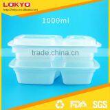 PP Disposable Plastic Food Container 2 Compartment Meal Prep Containers thumbnail-4