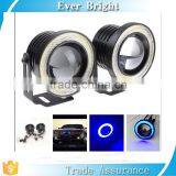 2 Pcs 12V 30W 2.5" Blue COB LED Halo Angel Eye Rings Car Fog Lights Working Lamp