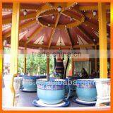 Luxurious Coffee Cup Ride Amusement Park Equipment