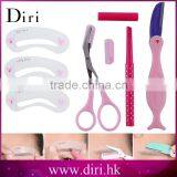 Makeup Beauty Kit Eyebrow Stencil Eyeliner Pencil Blade Cutter Trimmer FULL Set thumbnail-6