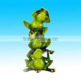 Home Decorative Ceramic Green Valentine Frog Figurine thumbnail-1