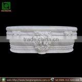 Freestanding White Marble Oval Bathtub For Sale thumbnail-1