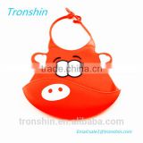 China Silly Bibs Tiger and Frog Soft baby silicone bibs