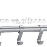 Stainless Steel Hanging Kitchen Storage Rack With Six Hooks thumbnail-2