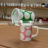 Christmas New Design Embossed 16oz Porcelain Drink Cup, Ceramic Coffee Mug thumbnail-4