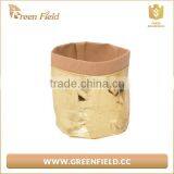 Golden Washable Bag Rolled Packing, Sack Metallic Color Keeper in Kraft thumbnail-3