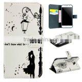 For Samsung Galaxy s6 PU Flower Pattern Flip Wallet Leather Mobile Phone Case thumbnail-6