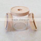 New Creative Glass Bottles Bamboo Cover, Wooden Seal Lid thumbnail-2