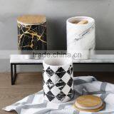 Modern Pattern Design Ceremic Storage Jar With Lid