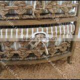 Wooden Cabinet With Four Wicker Drawers and One Door thumbnail-5