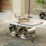 2016 Luxury Stainless Steel Dining Table/ Elegant Marble Dining Table for Wholesale AH068 thumbnail-2