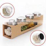 Clear Oval Shap Hermetic Fancy Food Storage Glass 2oz Spice Storage Jar thumbnail-1