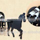 Animals Decorative Wrought Wood Wine Racks Promotion Weeding Gift Animal Shaped Single Wine Bottle Serving Rack Holder Di thumbnail-1