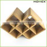 100% Natural Bamboo Unique Wine Rack/Wine Bottle Holder Homex-BSCI thumbnail-2