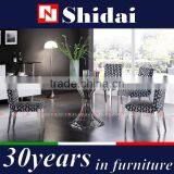 Glass Dining Table and Chair / Vintage Industrial Dining Chairs / Rolling Dining Chairs N6219 thumbnail-1