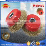 5" Steel Wire Cup Brush Wheel Twist Knot Crimped Bowl Disc Abrasive Round Grinding Cheaning Brush thumbnail-2