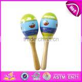 2017 Handmade Toy Percussion Instrument Wooden Baby Maracas for Sale W07I059 thumbnail-2