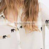 OEM Ladies Long Sleeve Pattern Printed Shirt thumbnail-5