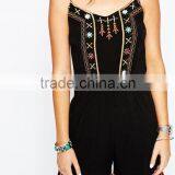 2015 Fashionable Hot Sale OEM Customized Embroidered Strappy Romper thumbnail-3