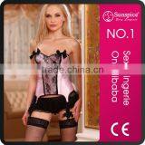 2015 Hot Sales and Fashionable Pink and Black Hot Pretty Girls Full Sexy Image Photo Corset thumbnail-1