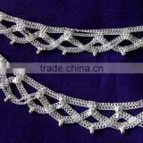 SILVER TONE Chain Payal ANKLETS Feet Bracelet PAIR thumbnail-2