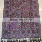 2017 The Hot Latest Factory Wholesale 100%rayon Jacquard Paisley Floral Shawl thumbnail-1