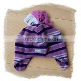 Cheap Striped Polar Fleece Knitted Winter Hat Factory thumbnail-1