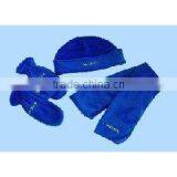 Embroider Polar Fleece Hat Scarf Mitten Sets thumbnail-1