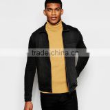 slim fit zipper black denimmen's jeans jacket black customized wholesale