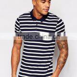 New Arrival Wholesale Price Summer Casual 180g 100% Cotton Custom Short Sleeve Stripe Mens POLO Shirt thumbnail-5