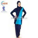 Zakiyyah 5602 Elegant Quality Islamic Hijab Swimwear With Vintage Striped Waterproof Muslim Swimming Suit thumbnail-3