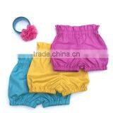 Latest Designer Kids Clothing Baby Leggings Plain Color Seersucker Young Children Wearing Panties Pants thumbnail-2