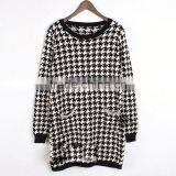 Best Double Cross Stitch Fancy Women Cardigan Sweater Dress thumbnail-1