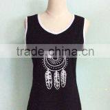 2017 Women Sleeveless Dress Slim Fit OEM Service 100% Cotton Bulk Clothing thumbnail-1
