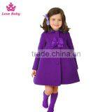 Baby Autumn Woollen Coat Single-breasted Bowknot Kids Wool Jacket Baby Cloak thumbnail-3