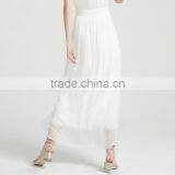 Z&M Women's 2017 New White Fashion Dress Green Silk Dress Long Dress thumbnail-2