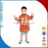 Best Price Long Sleeve Winter Fur Leather Letters Loose Orange Boys Fancy Coats For Kids With Letters thumbnail-1
