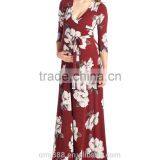 2017 OEM Hot Lady Sexy Floral Photo Maternity Nursing Wrap Dress thumbnail-4